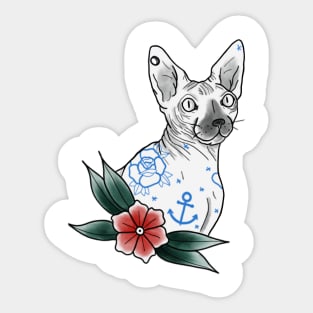 Tattoo cat Sticker